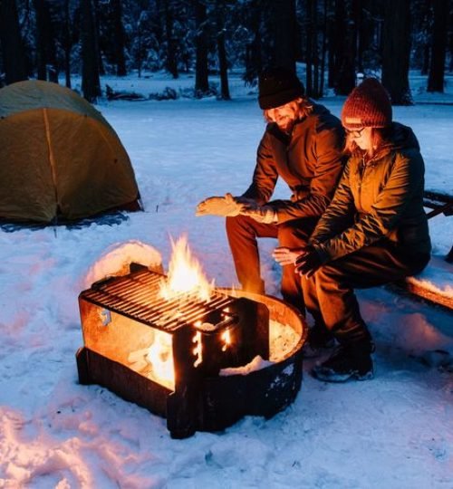 Camping in the winter_